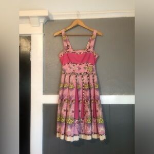 Betsey Johnson Pink Pretty Floral Pleated Dress | Preowned 6